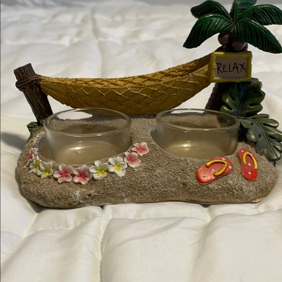 Candle votive holder-beach theme